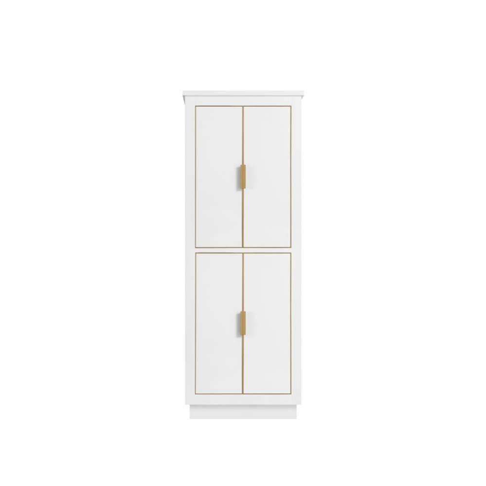 Avanity 24 in. Linen Tower for Allie / Austen in White with Gold Trim