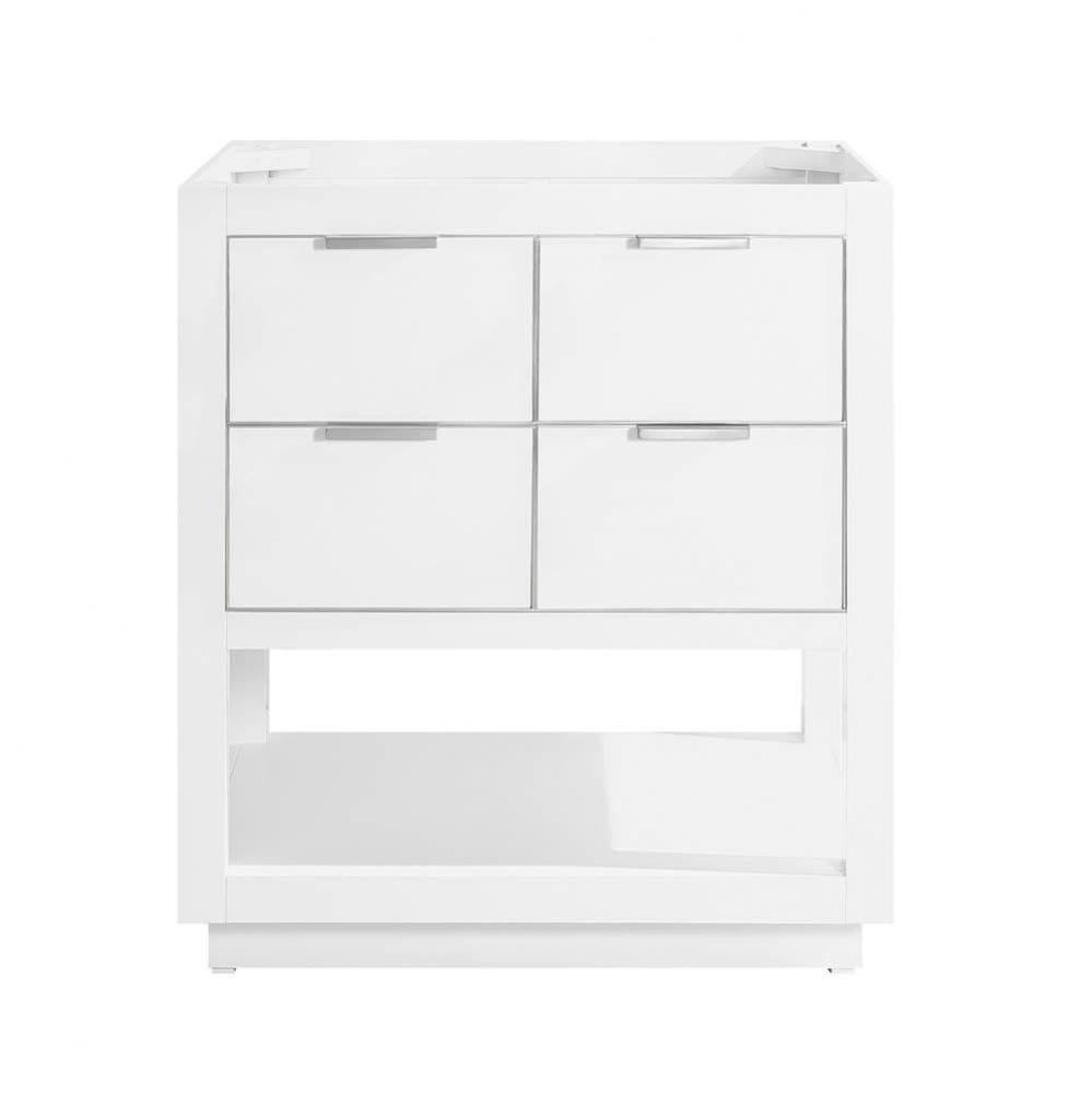 Avanity Allie 30 in. Vanity Only in White with Silver Trim