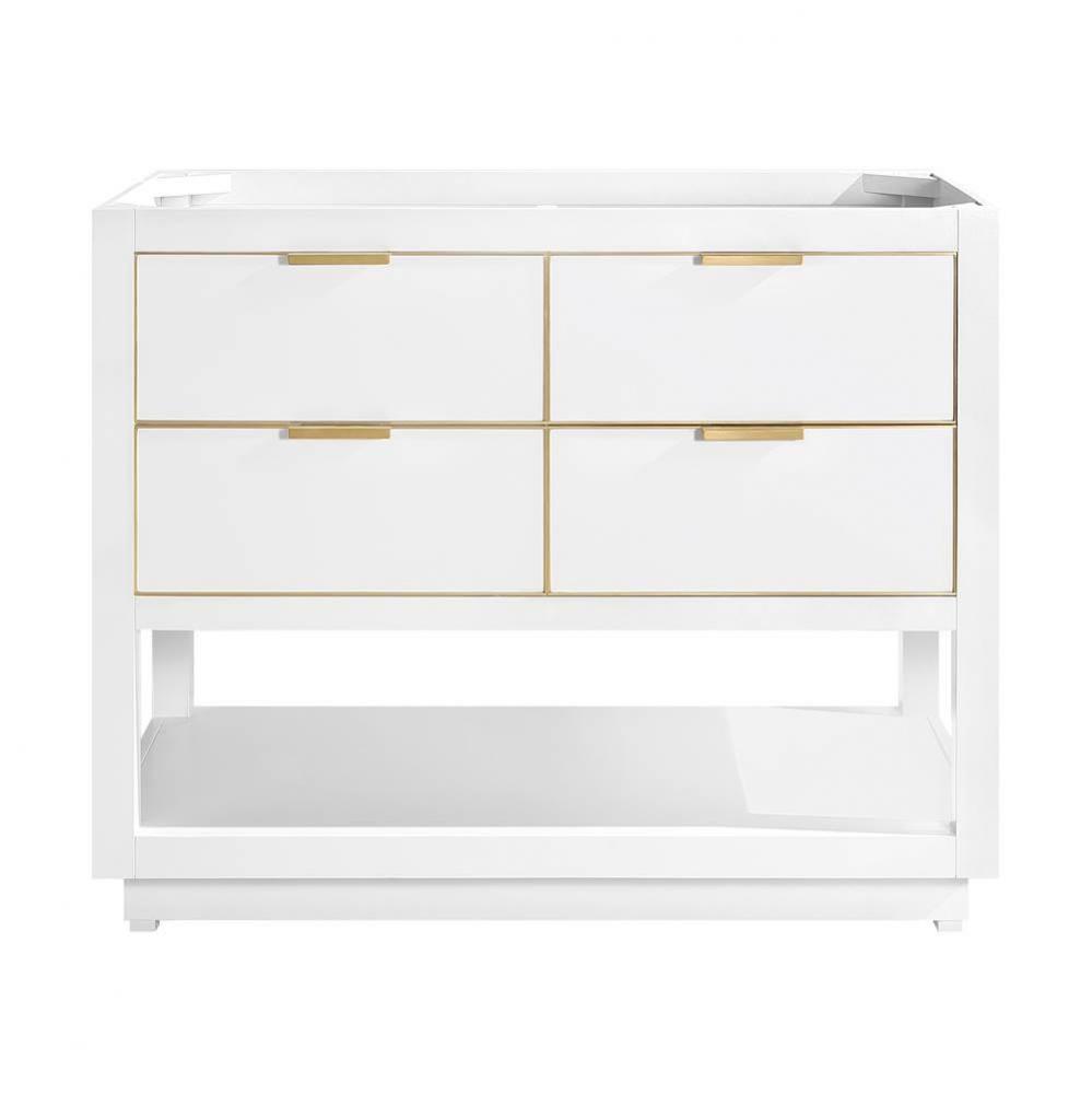 Avanity Allie 42 in. Vanity Only in White with Gold Trim