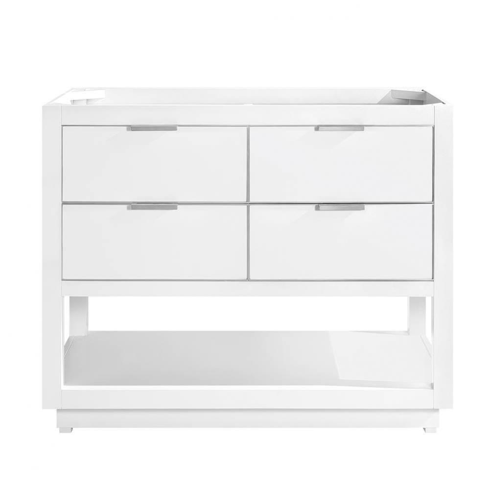 Avanity Allie 42 in. Vanity Only in White with Silver Trim