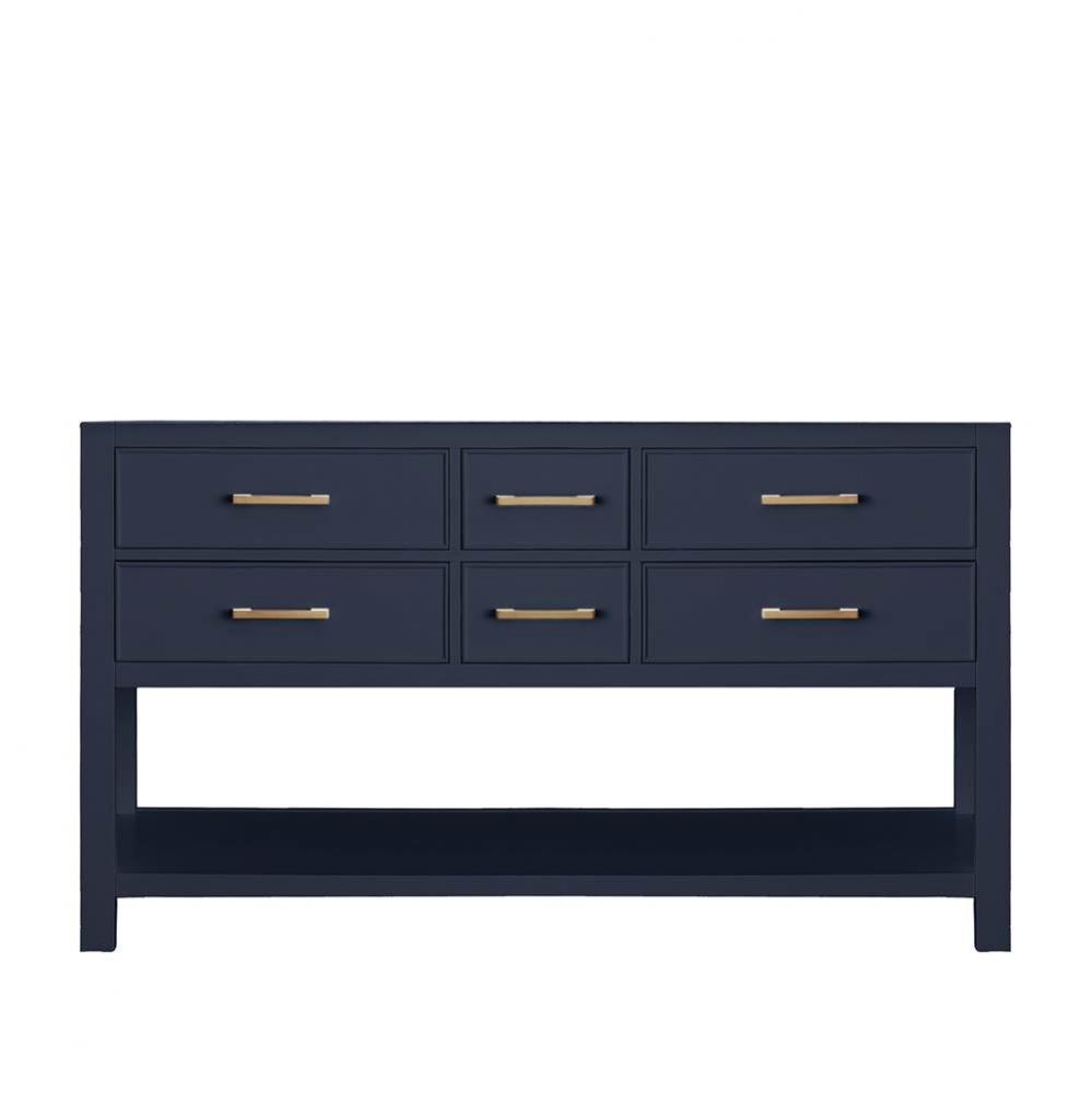 Avanity Brooks 60 in. Vanity Only in Navy Blue