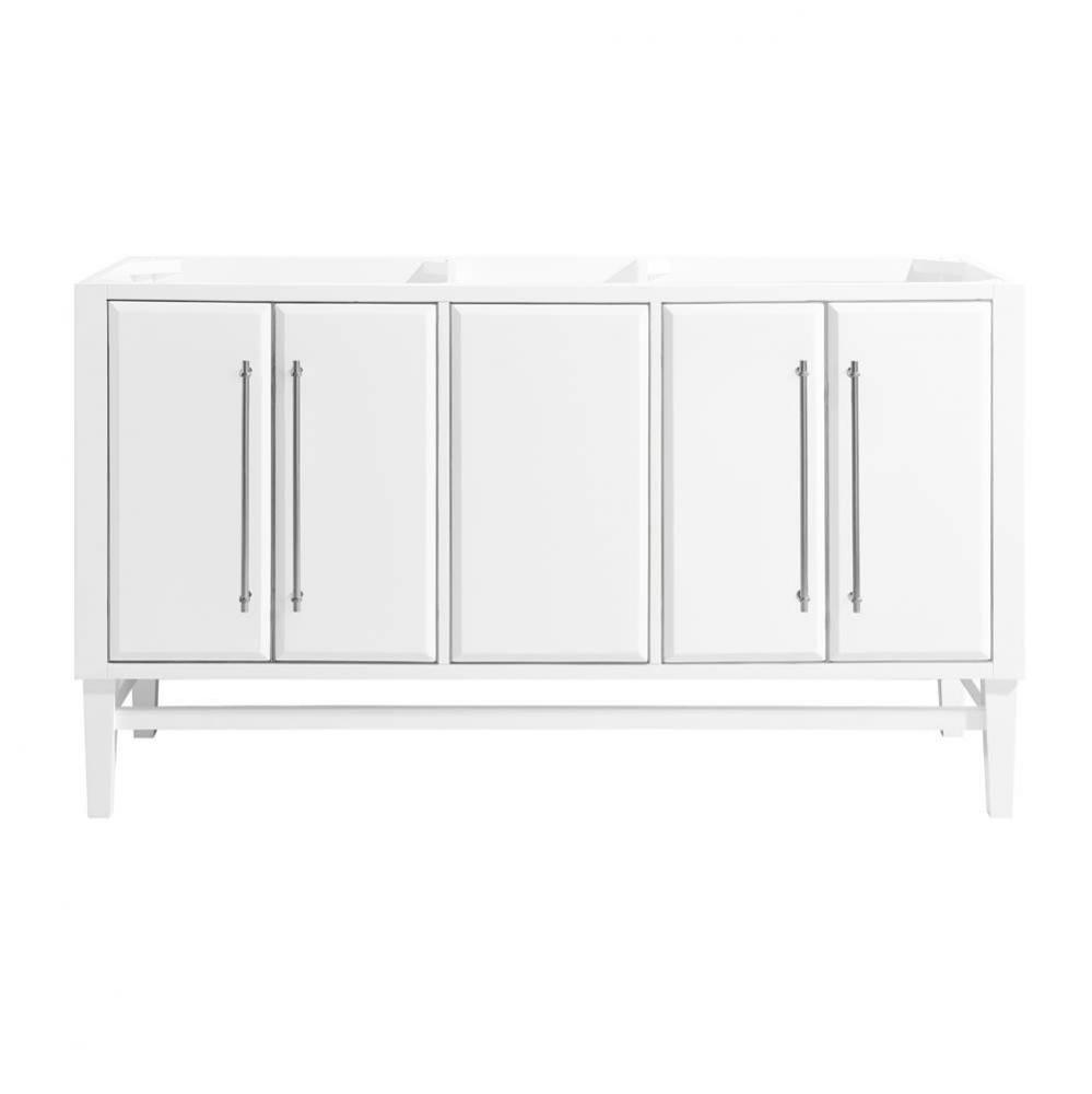 Avanity Mason 60 in. Vanity Only in White with Silver Trim