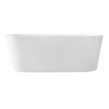 Avanity ABT1524-GL - Avanity 67'' Free Standing Acrylic Soaking Tub with Center Drain, Pop-Up Drain Assembly,