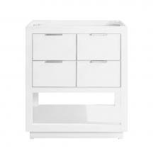 Avanity ALLIE-V30-WTS - Avanity Allie 30 in. Vanity Only in White with Silver Trim