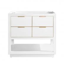 Avanity ALLIE-V36-WTG - Avanity Allie 36 in. Vanity Only in White with Gold Trim