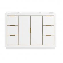 Avanity AUSTEN-V48-WTG - Avanity Austen 48 in. Vanity Only in White with Gold Trim