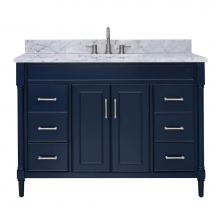 Avanity 17031-VS49-NB-C - Avanity Bristol 49 in. Vanity Combo in Navy Blue and Carrara White Marble Top