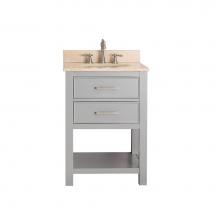 Avanity BROOKS-VS24-CG-B - Avanity Brooks 25 in. Vanity in Chilled Gray finish with Galala Beige Marble Top