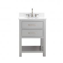 Avanity BROOKS-VS24-CG-EW - Avanity Brooks 25 in. Vanity in Chilled Gray finish with Engineered White Stone Top