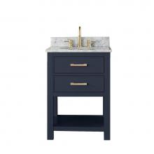 Avanity BROOKS-VS24-NB-C - Avanity Brooks 25 in. Vanity in Navy Blue with Carrara White Marble Top