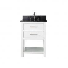 Avanity BROOKS-VS24-WT-A - Avanity Brooks 25 in. Vanity in White finish with Black Granite Top