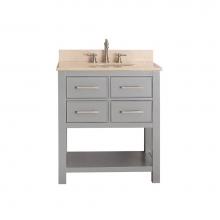 Avanity BROOKS-VS30-CG-B - Avanity Brooks 31 in. Vanity in Chilled Gray finish with Galala Beige Marble Top