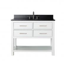 Avanity BROOKS-VS42-WT-A - Avanity Brooks 43 in. Vanity in White finish with Black Granite Top