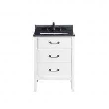 Avanity DELANO-VS24-WT-A - Avanity Delano 25 in. Vanity in White finish with Black Granite Top