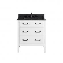 Avanity DELANO-VS30-WT-A - Avanity Delano 31 in. Vanity in White finish with Black Granite Top