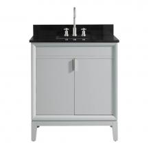 Avanity EMMA-VS31-DG-A - Avanity Emma 31 in. Vanity Combo in Dove Gray with Black Granite Top