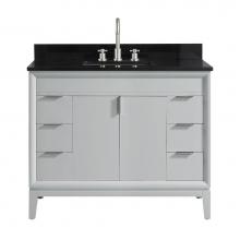 Avanity EMMA-VS43-DG-A - Avanity Emma 43 in. Vanity Combo in Dove Gray with Black Granite Top