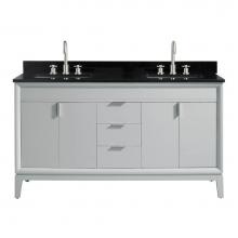 Avanity EMMA-VS61-DG-A - Avanity Emma 61 in. Vanity Combo in Dove Gray with Black Granite Top