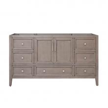 Avanity EVERETTE-VS61-WD-C - Avanity Everette 61 in. Single Vanity Combo in Gray Oak and Carrara White Marble Top