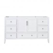 Avanity EVERETTE-VS61-WT-C - Avanity Everette 61 in. Single Vanity Combo in White and Carrara White Marble Top