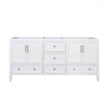 Avanity EVERETTE-V72-WT - Avanity Everette 72 in. Double Vanity Only in White