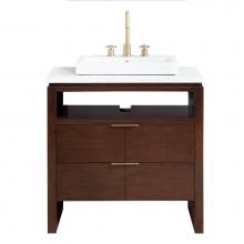 Avanity GISELLE-VS33-NW - Avanity Giselle 33 in. Vanity in Natural Walnut with Carrara White Marble Top