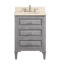 Avanity KELLY-VS24-GB-B - Avanity Kelly 25 in. Vanity in Grayish Blue finish with Galala Beige Marble Top