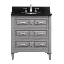 Avanity KELLY-VS30-GB-A - Avanity Kelly 31 in. Vanity in Grayish Blue finish with Black Granite Top