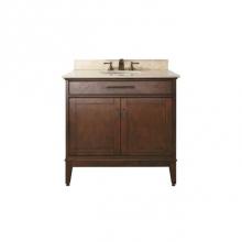 Avanity MADISON-VS36-TO-B - Avanity Madison 37 in. Vanity in Tobacco finish with Galala Beige Marble Top