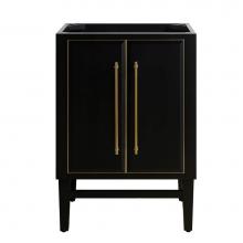 Avanity MASON-V24-BKG - Avanity Mason 24 in. Vanity Only in Black with Gold Trim