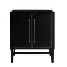 Avanity MASON-V30-BKS - Avanity Mason 30 in. Vanity Only in Black with Silver Trim