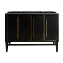 Avanity MASON-V48-BKG - Avanity Mason 48 in. Vanity Only in Black with Gold Trim