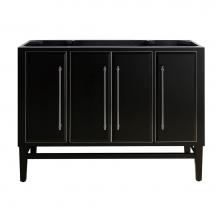 Avanity MASON-V48-BKS - Avanity Mason 48 in. Vanity Only in Black with Silver Trim