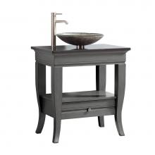 Avanity MILANO-VS31-LC-VE - Avanity Milano 31 in. Vanity in Light Charcoal finish with Light Charcoal Granite Vessel Top