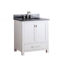 Avanity MODERO-VS30-WT-A - Avanity Modero 31 in. Vanity in White finish with Black Granite Top