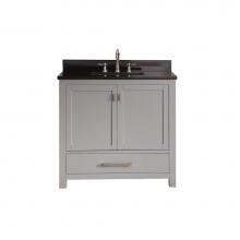 Avanity MODERO-VS36-CG-A - Avanity Modero 37 in. Vanity in Chilled Gray finish with Black Granite Top