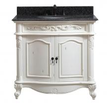 Avanity PROVENCE-VS37-AW - Avanity Provence 37 in. Vanity in Antique White finish with Impala Black Granite Top