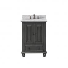 Avanity THOMPSON-VS24-CL-C - Avanity Thompson 25 in. Vanity in Charcoal Glaze finish with Carrara White Marble Top