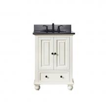 Avanity THOMPSON-VS24-FW-A - Avanity Thompson 25 in. Vanity in French White finish with Black Granite Top