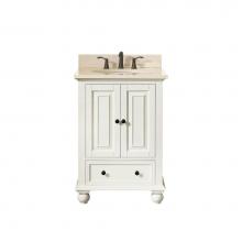 Avanity THOMPSON-VS24-FW-B - Avanity Thompson 25 in. Vanity in French White finish with Galala Beige Marble Top