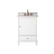 Avanity WINDSOR-VS24-WT-C - Avanity Windsor 25 in. Vanity in White finish with Carrara White Marble Top