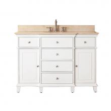 Avanity WINDSOR-VS48-WT-B - Avanity Windsor 49 in. Vanity in White finish with Galala Beige Marble Top