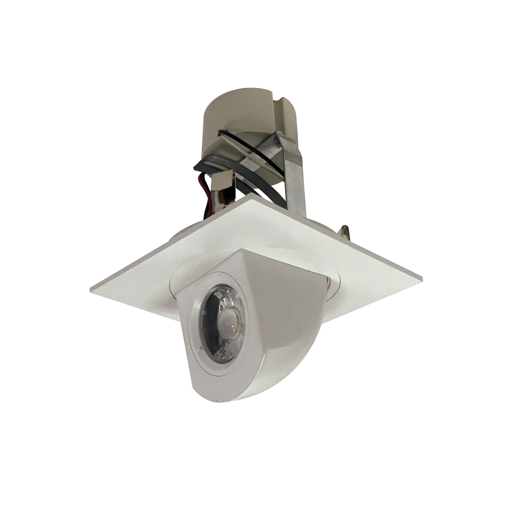 4&#34; Cobalt Square Adjustable Elbow LED Retrofit, 800lm / 12W, 4000K, White Finish