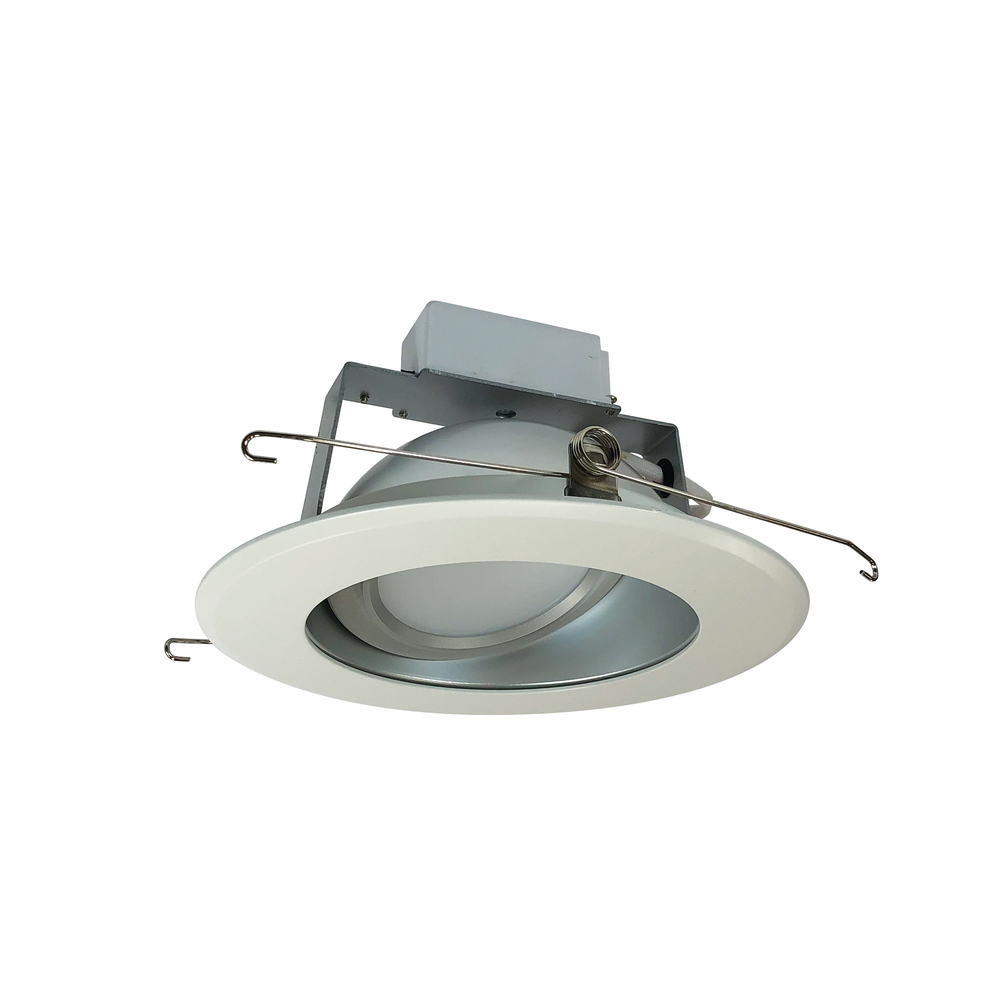 6&#34; Cobalt Adjustable LED Retrofit, 1200lm / 14W, 3500K, Haze Reflector / White Flange, 120V-277V