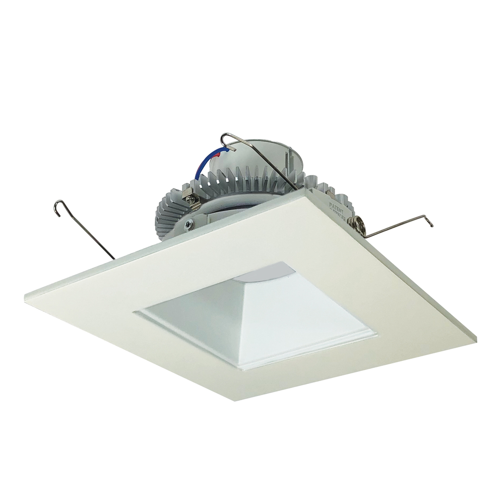 6&#34; Cobalt Click LED Retrofit, Square Reflector, 750lm / 10W, 3500K, Matte Powder White Reflector