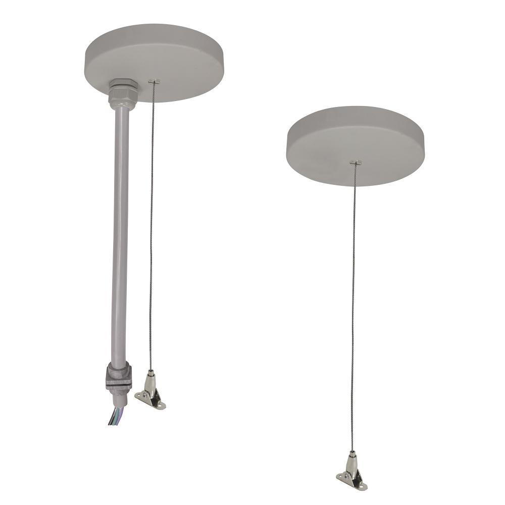 8&#39; Pendant & Power Mounting Kit for NLUD Series, Aluminum Finish