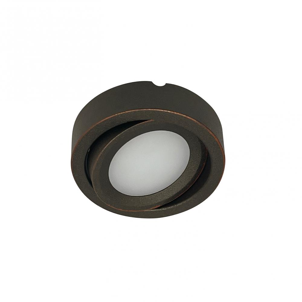 12V Josh Adjustable LED Puck Light, 300lm / 3000K, Bronze Finish