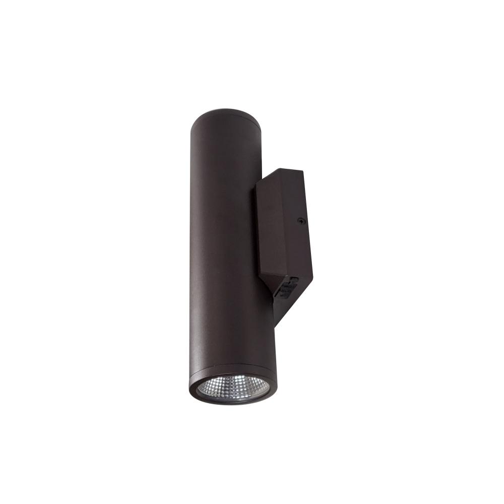 3&#34; Up & Down Wall Mounted LED Cylinder with Selectable CCT, Bronze finish