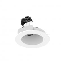 Nora NIO-4RSLA35QMPW - 4" Iolite LED Round Adjustable Slot, 10-Degree Optic, 850lm / 12W, 3500K, Matte Powder White