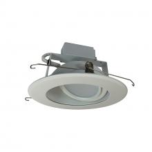 Nora NLCBC-66940XWW - 6" Cobalt Adjustable LED Retrofit, 1200lm / 14W, 4000K, White Reflector / White Flange